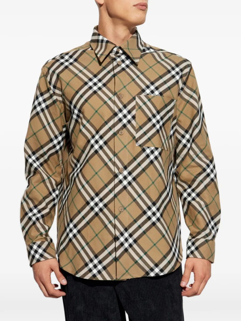 Burberry Geruite overhemd Beige