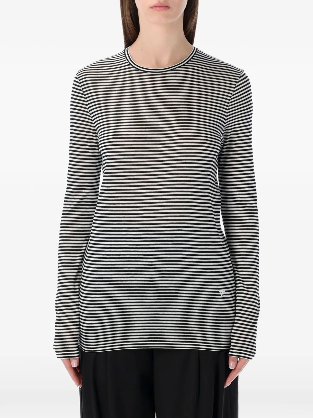 TOM FORD striped long-sleeve T-shirt - Bianco