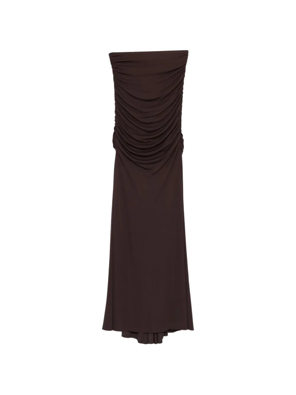 Elisabetta Franchi ruched floor-length skirt - Marrone