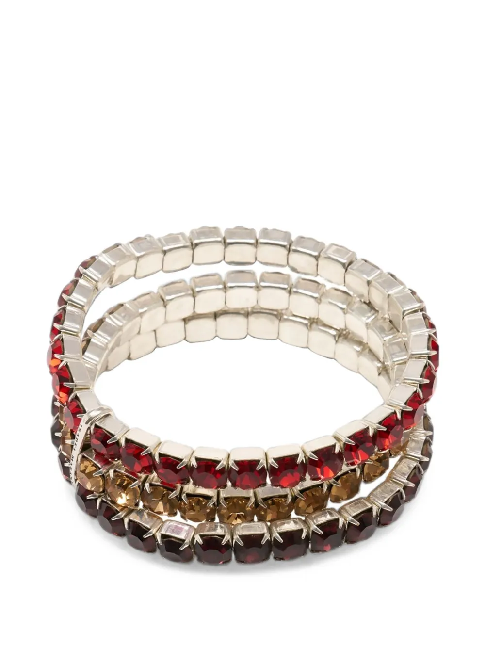 ISABEL MARANT crystal-embellished stacked bracelets
