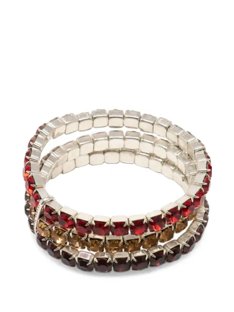 ISABEL MARANT crystal-embellished stacked bracelets
