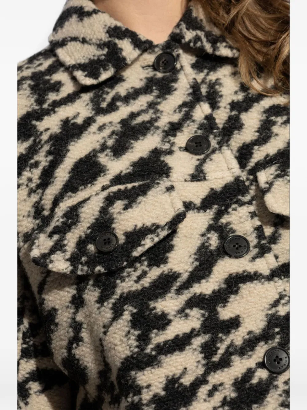 ISABEL MARANT Cropped jack met abstract patroon Beige