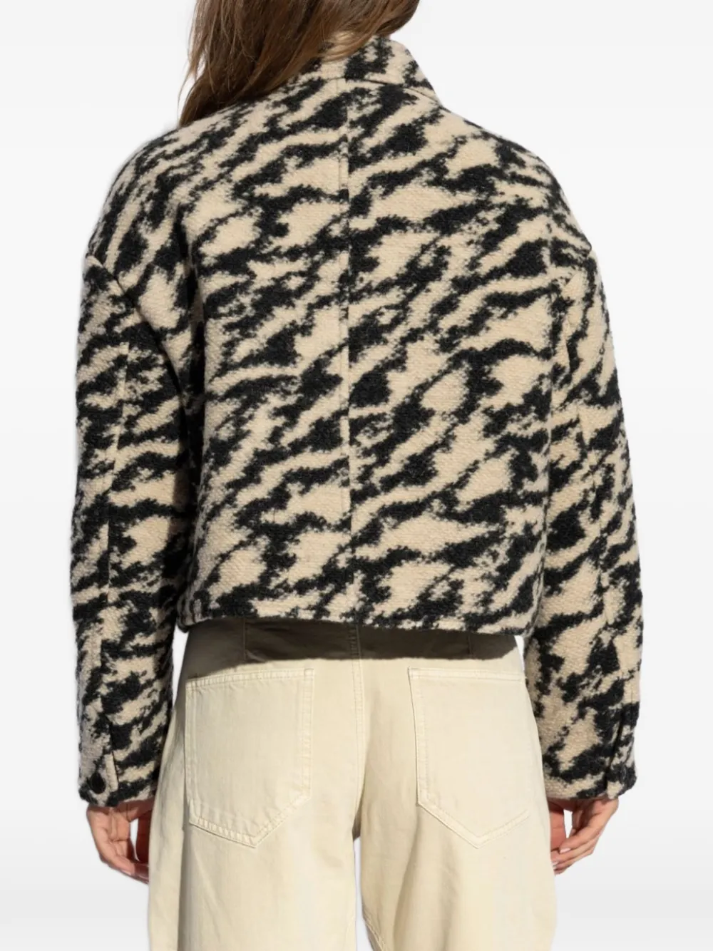 ISABEL MARANT Cropped jack met abstract patroon Beige