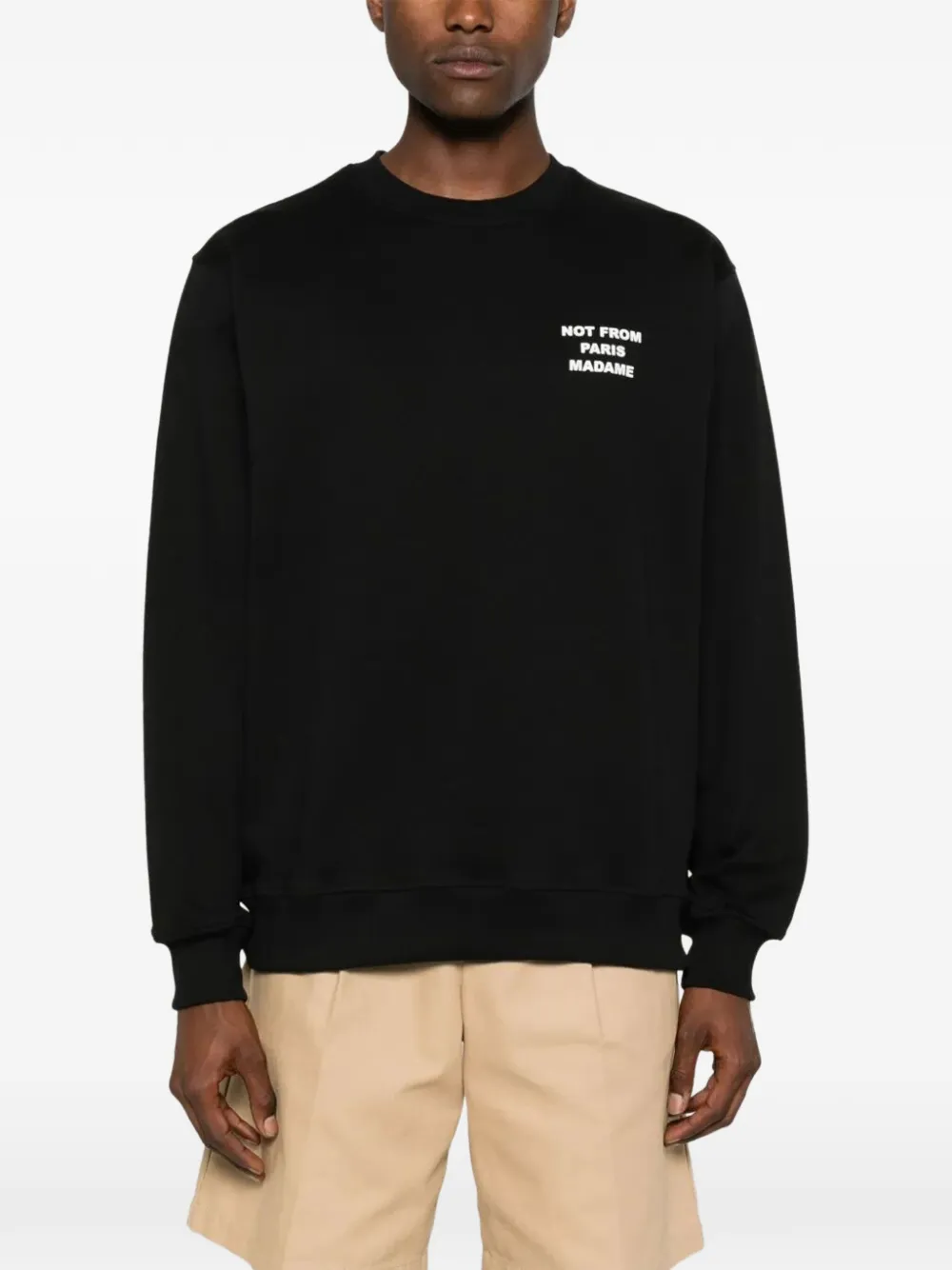 Drôle De Monsieur The slogan sweater Zwart