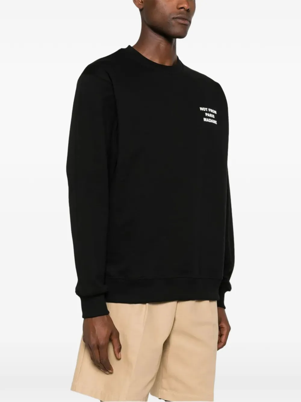 Drôle De Monsieur The slogan sweater Zwart