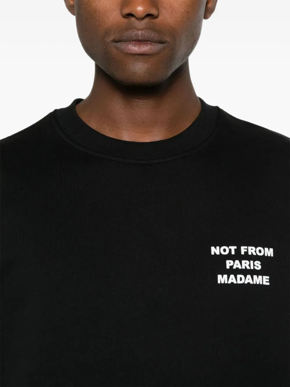 Drôle De Monsieur The slogan sweater Zwart