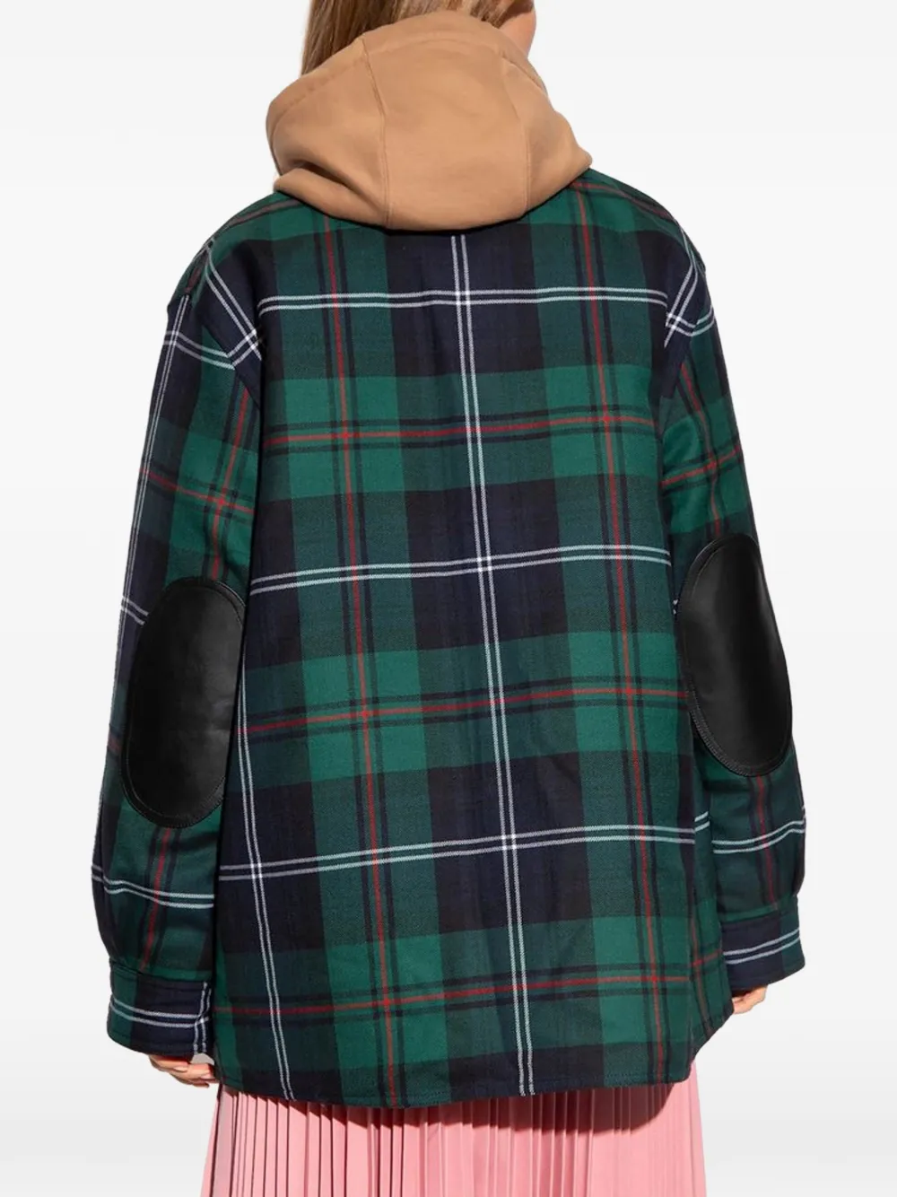 Burberry Geruit wollen overhemd Groen