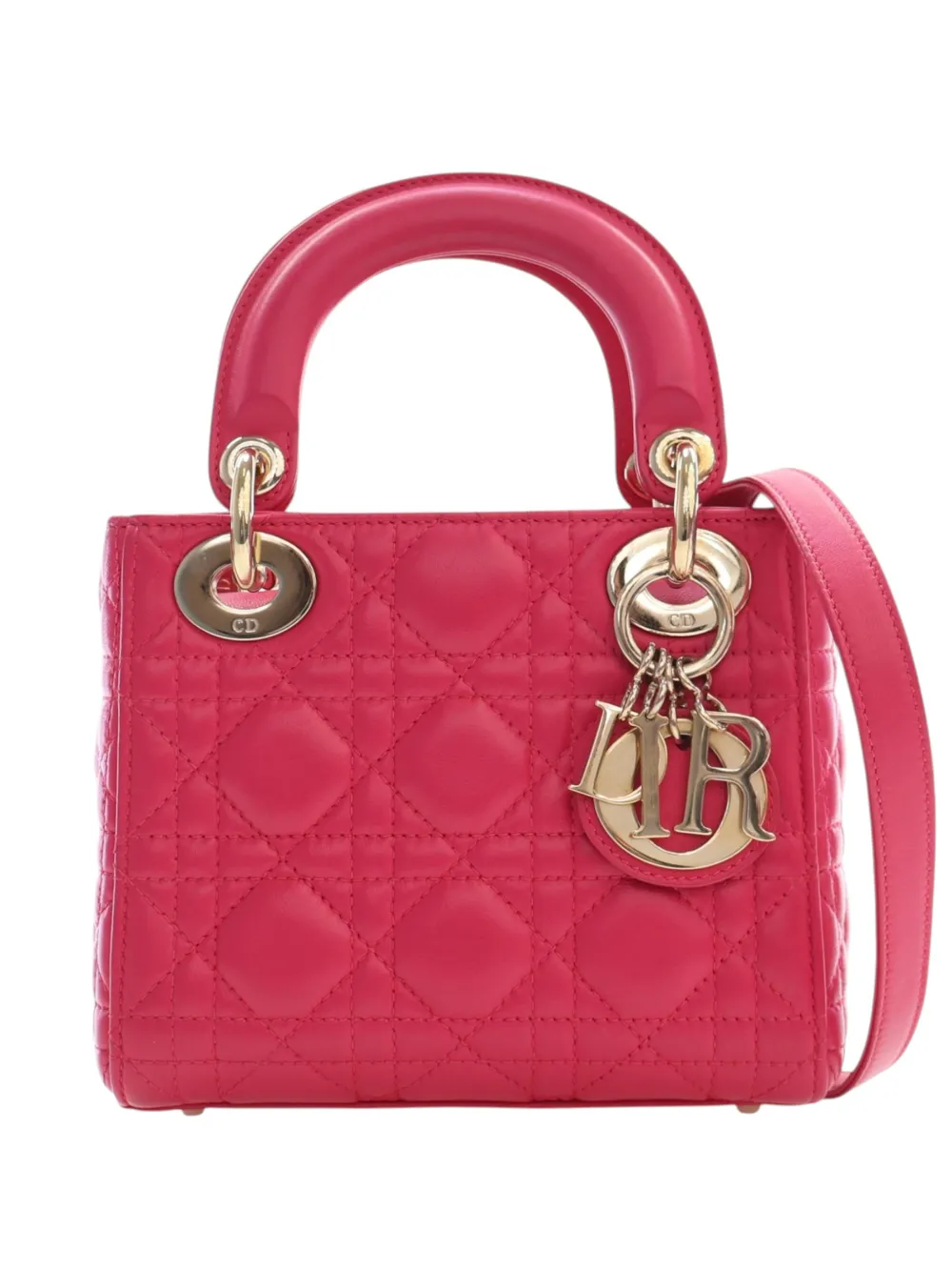 Christian Dior Pre-Owned 2013 mini Cannage Lady Dior Satchel-Tasche - Rosa