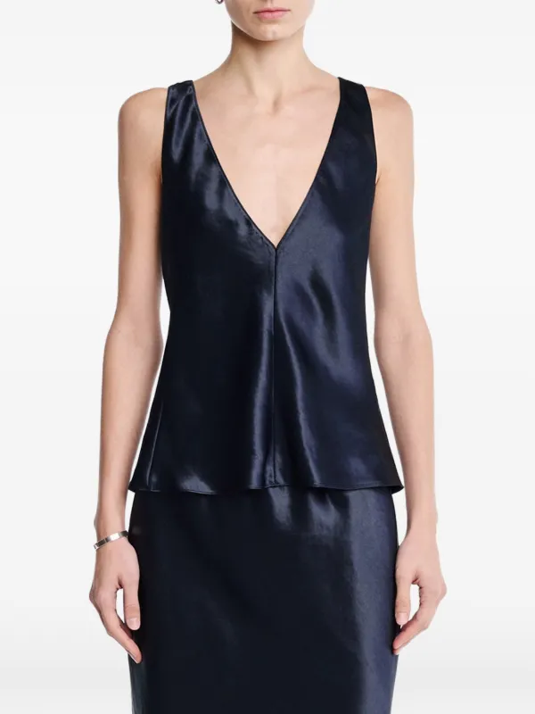 Maria McManus V-neck Blouse in Blue