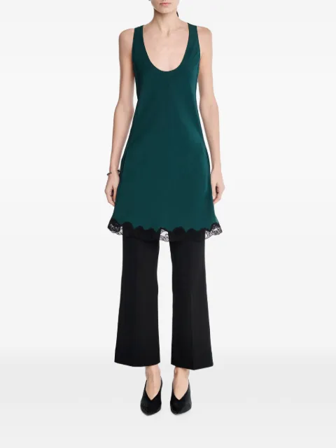 Maria McManus lace-hem scoop-neck mini dress