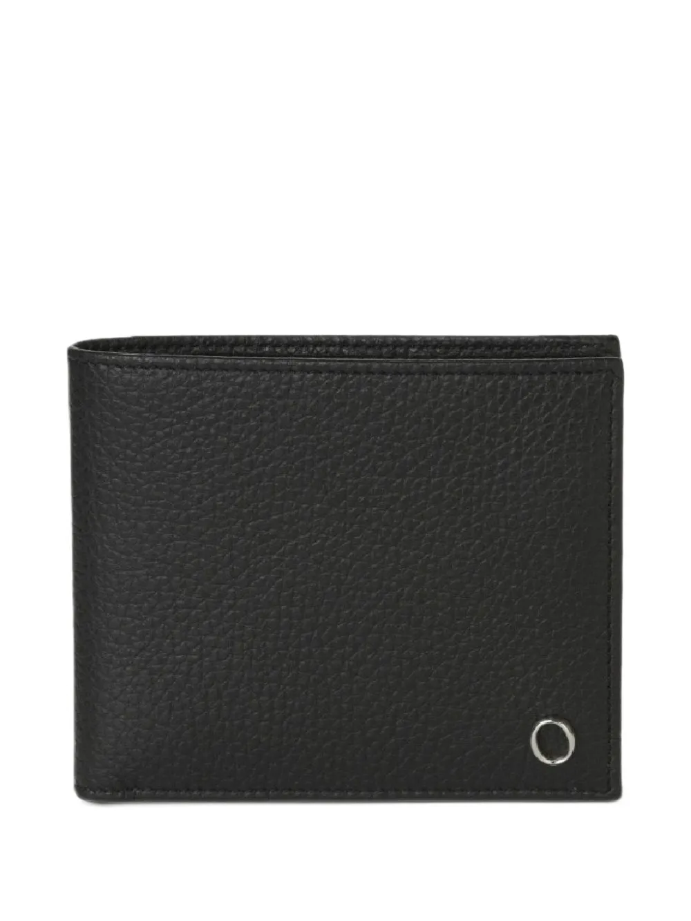 Orciani Billfold Lagoon grained leather wallet - Schwarz