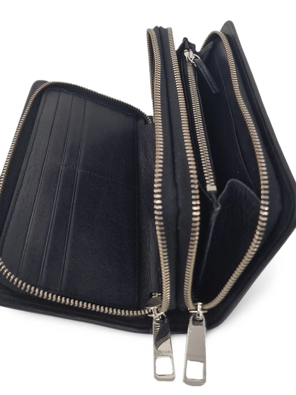 Orciani zip-around leather wallet Zwart