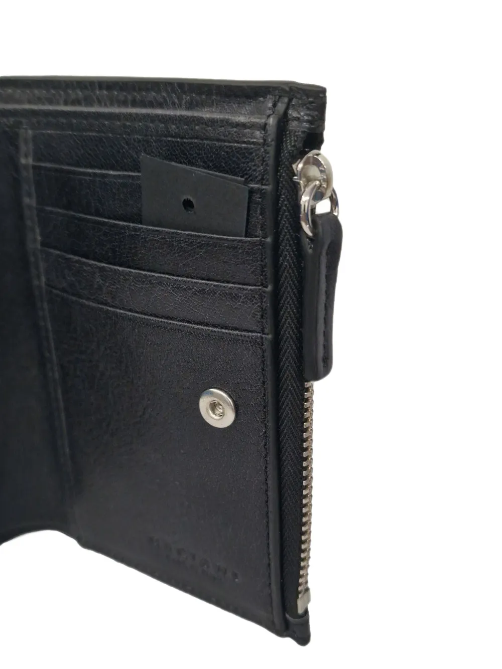Orciani eyelet-embellished zip-around wallet Zwart