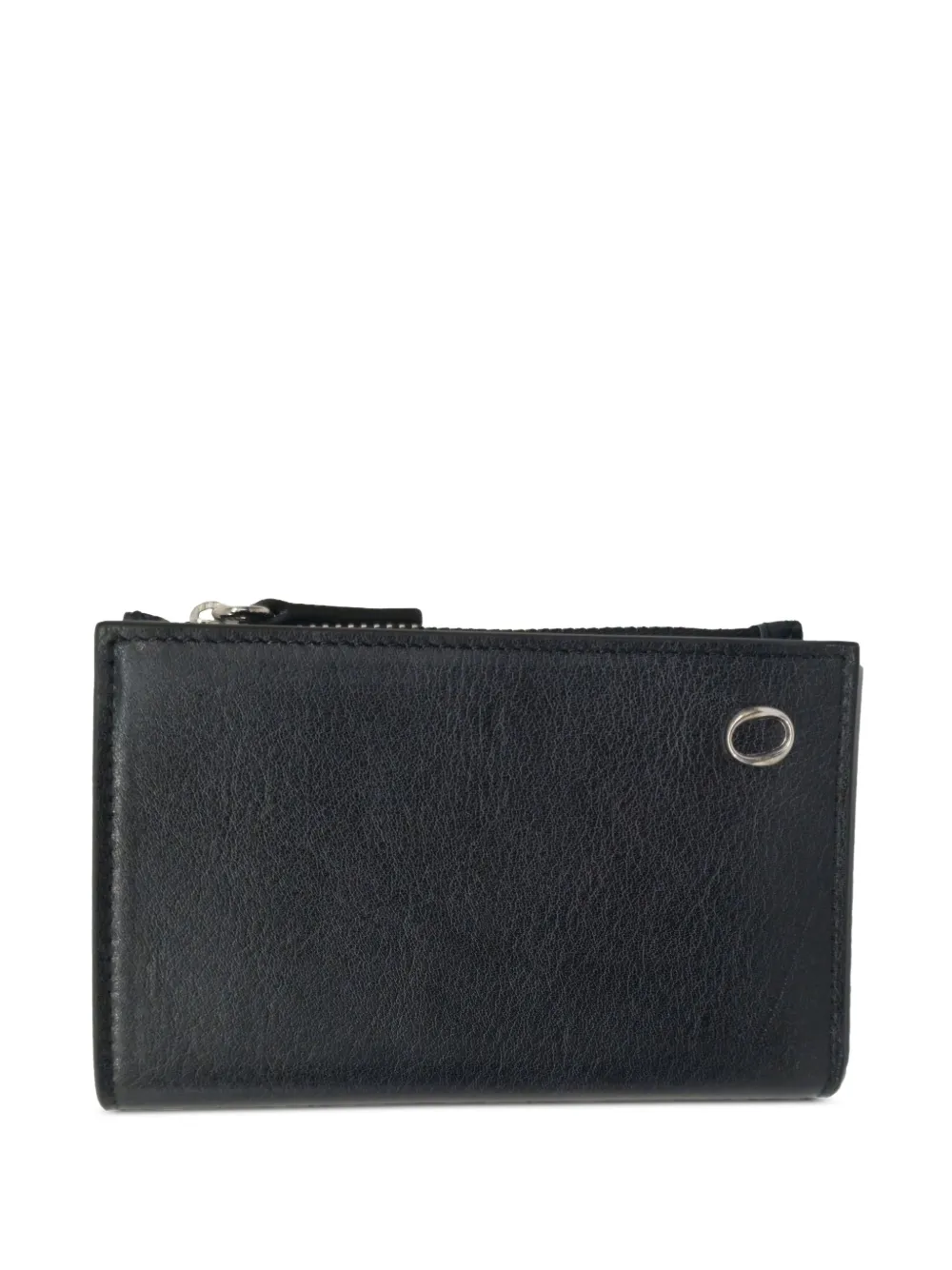 Orciani eyelet-embellished zip-around wallet - Nero