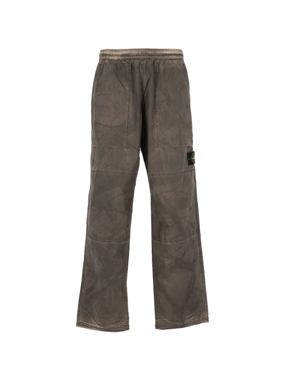 Stone Island crinkle reps-tc forest camo trousers