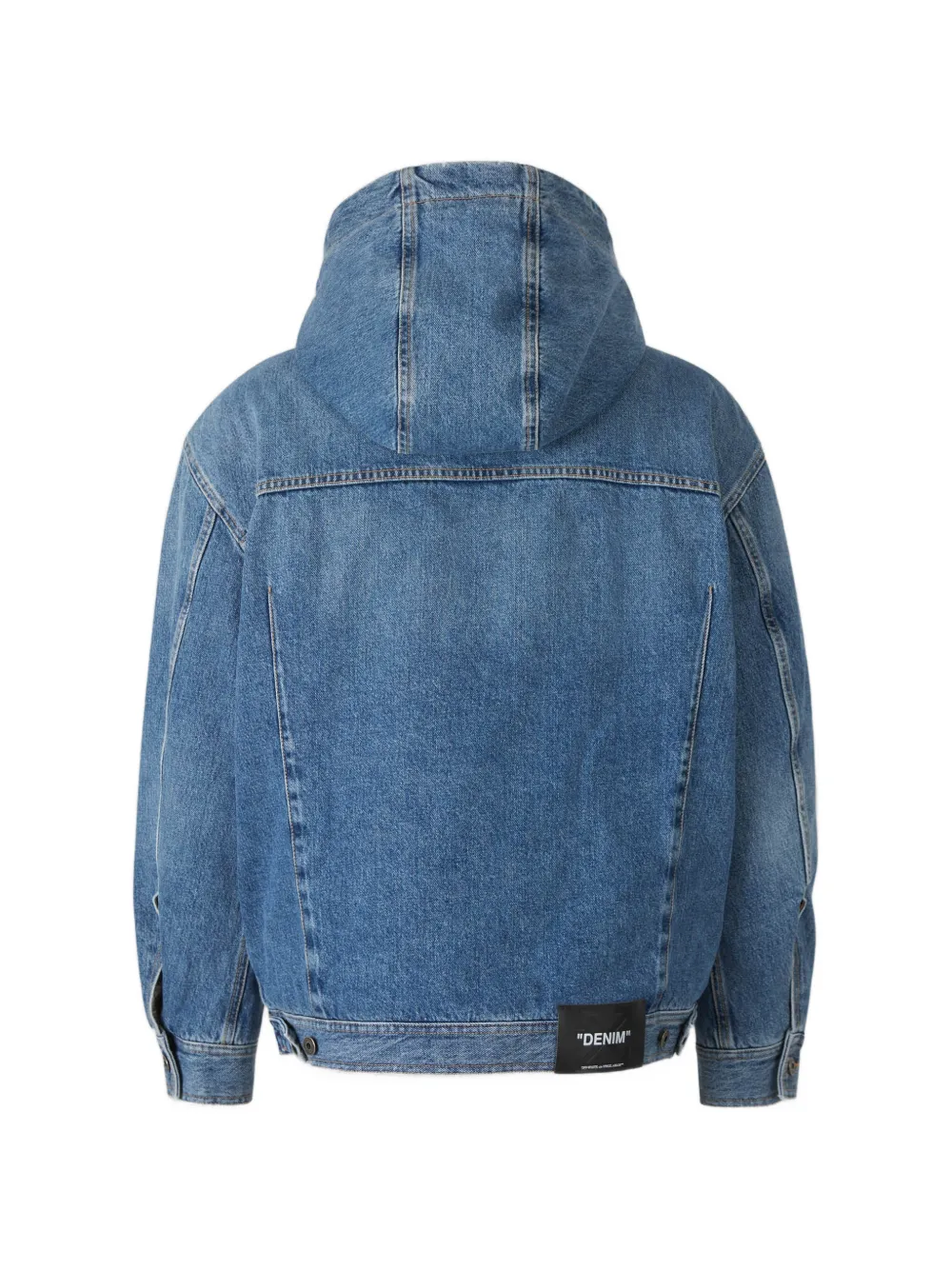 Off-White Denim jack met capuchon Blauw