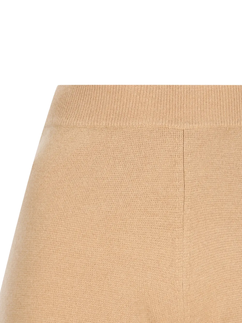 Max Mara Broek met wijde pijpen van wol- en kasjmiergaren Beige
