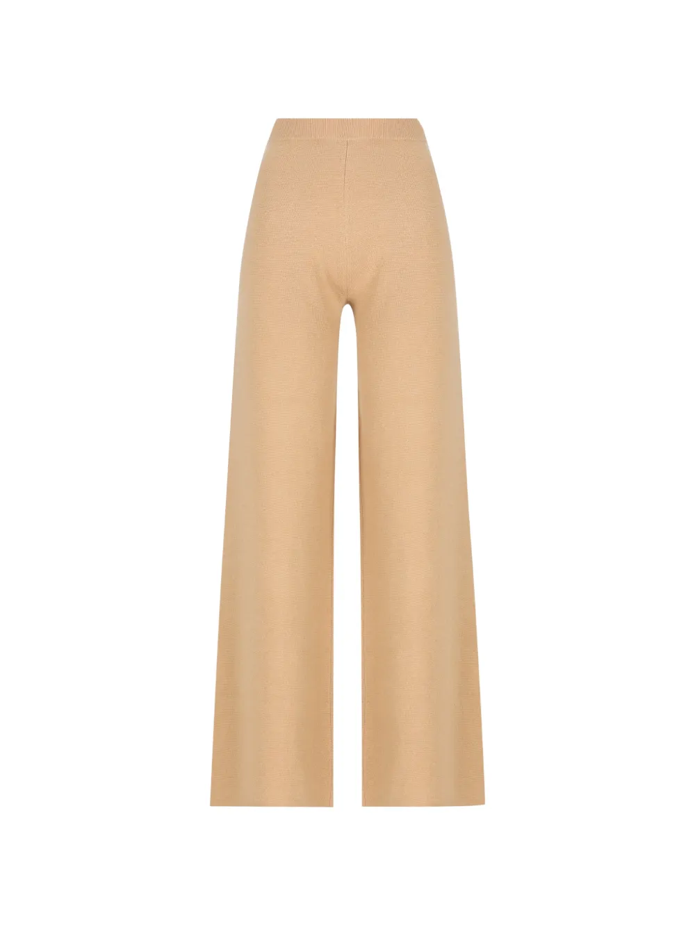 Max Mara Broek met wijde pijpen van wol- en kasjmiergaren Beige