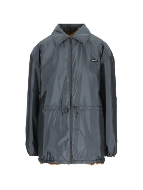 Miu Miu Blousonjacke aus Tech-Stoff und Shearling