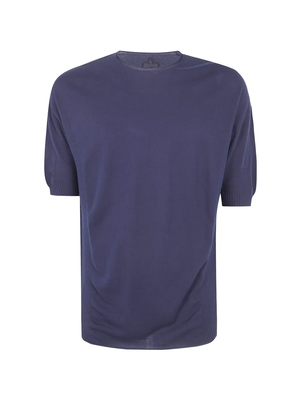 Md75 Short-sleeved Cotton Sweater In Blue