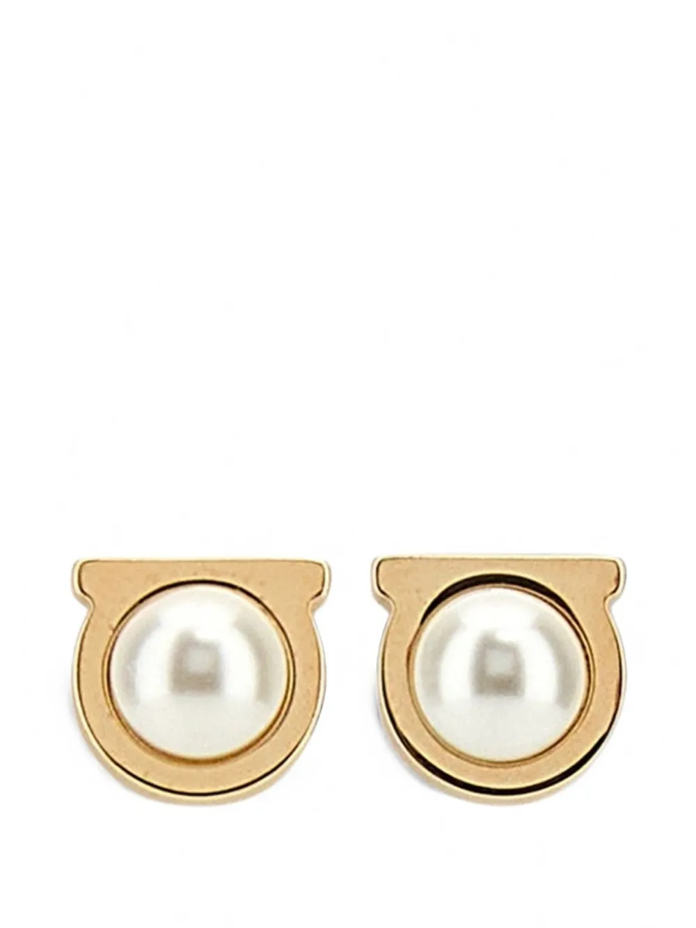 Ferragamo Gancini pearl-embellished earrings