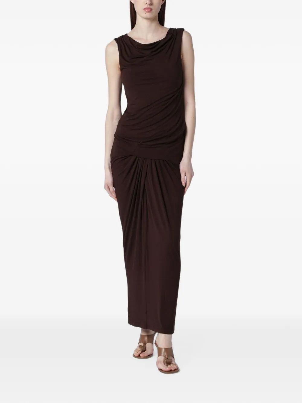 ENTIRE STUDIOS draped sleeveless maxi dress