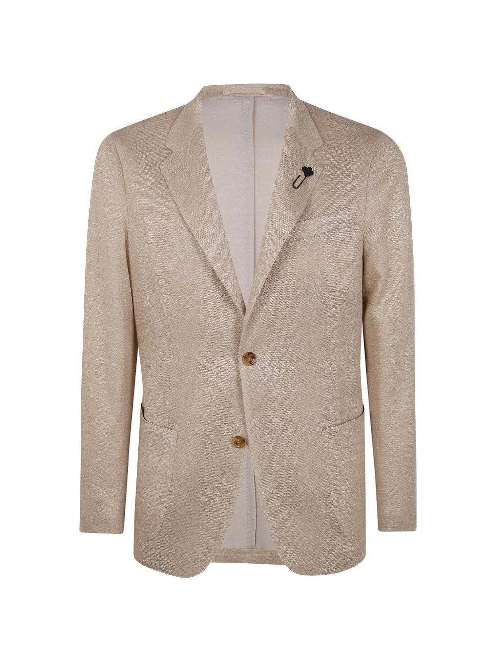 Lardini flower-patch knitted blazer