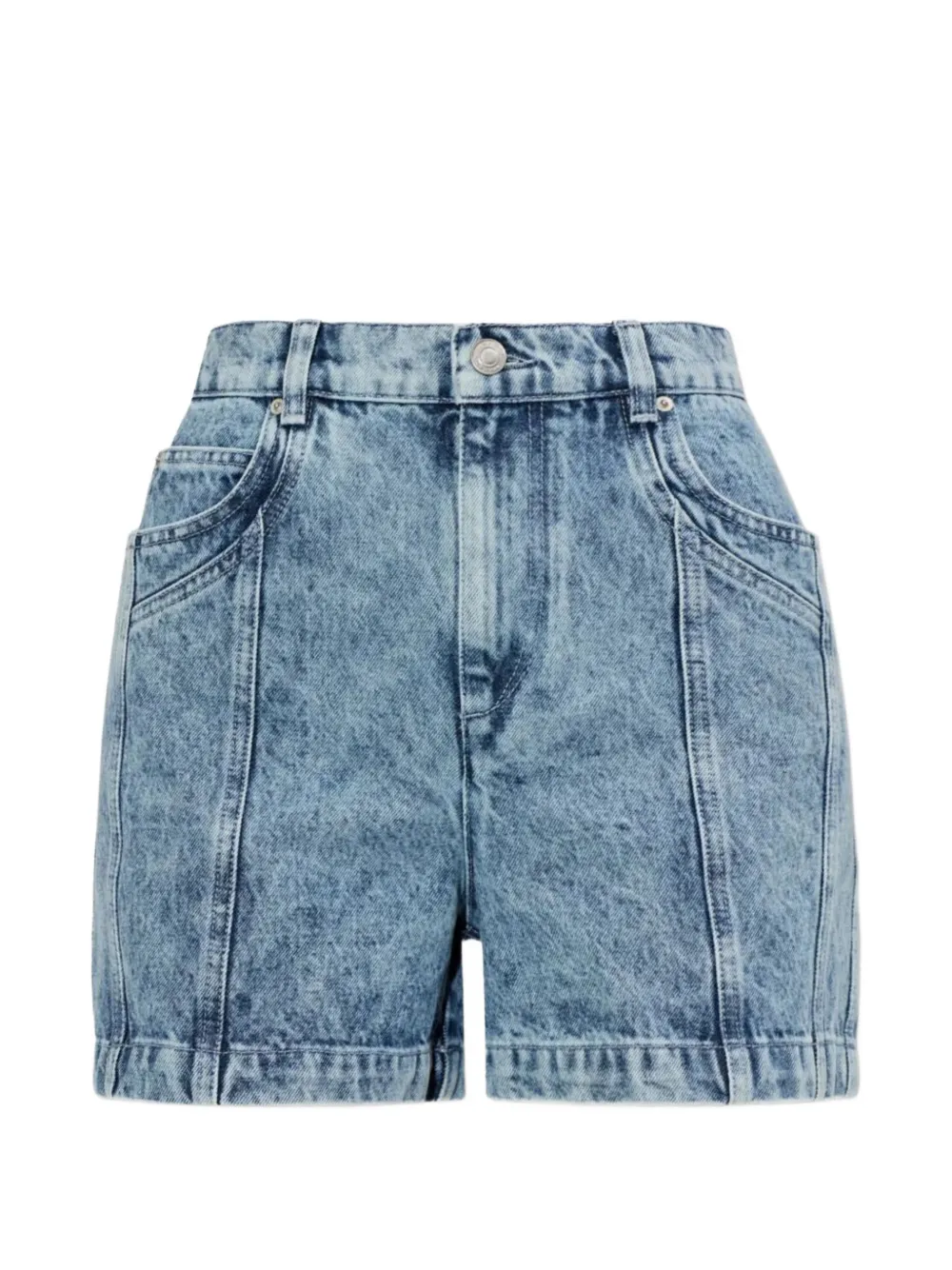 MARANT ÉTOILE Joely panelled denim shorts - Blu