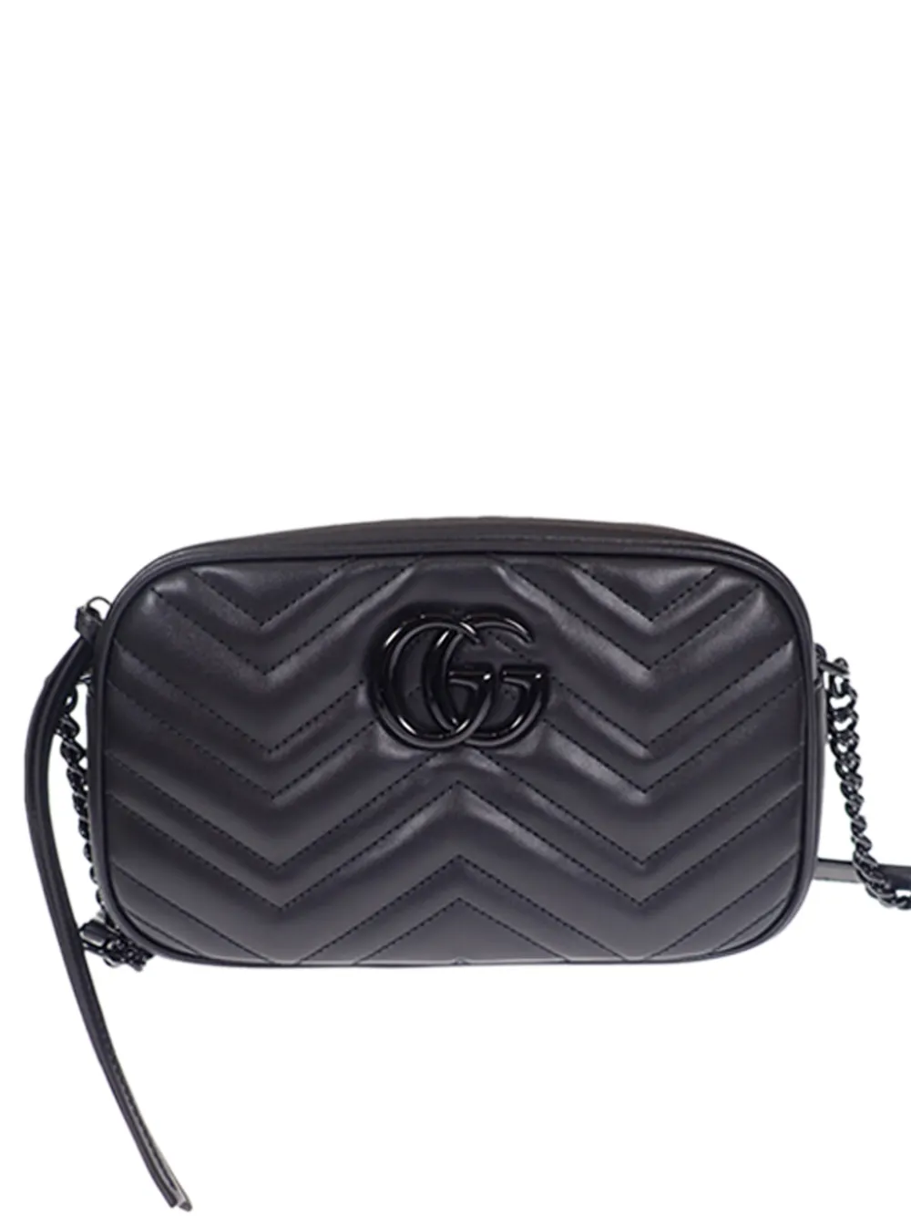 Gucci Pre-Owned 2016-2026 Mini GG Marmont Matelasse Leather Monochrome crossbody bag - Black