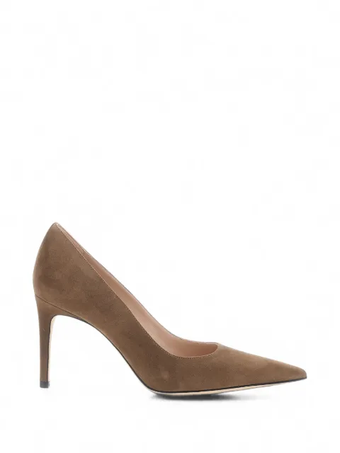 Stuart Weitzman pointed-toe suede pumps
