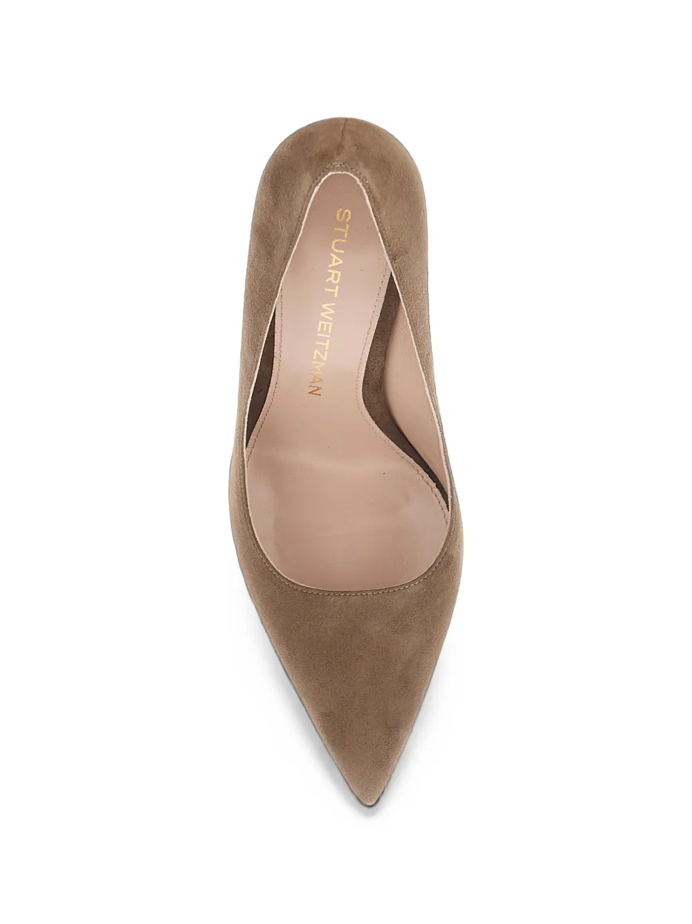 Stuart Weitzman pointed-toe suede pumps Bruin