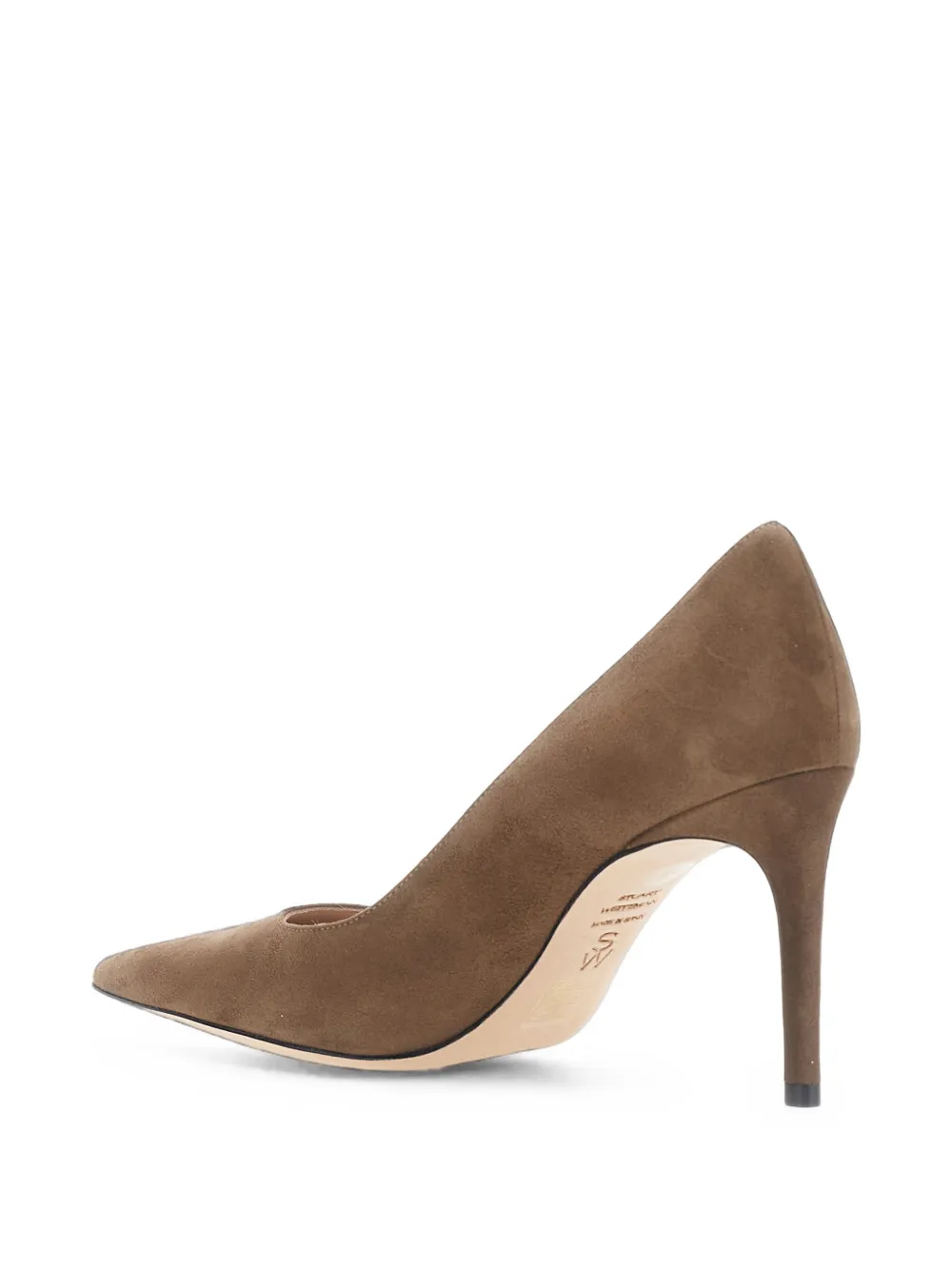 Stuart Weitzman pointed-toe suede pumps Bruin