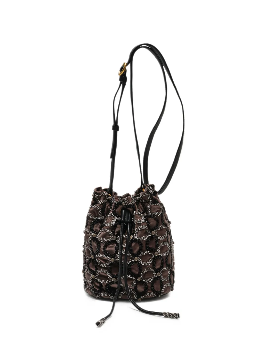 MALIPARMI bead-embellished mini bag - Grigio