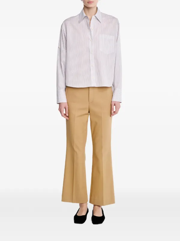 Maria McManus Mid-rise Flared Trousers in Neutrals