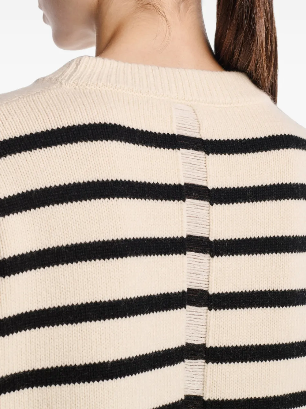 Maria McManus Ladder-stitch Striped Sweater in Neutrals, view 4