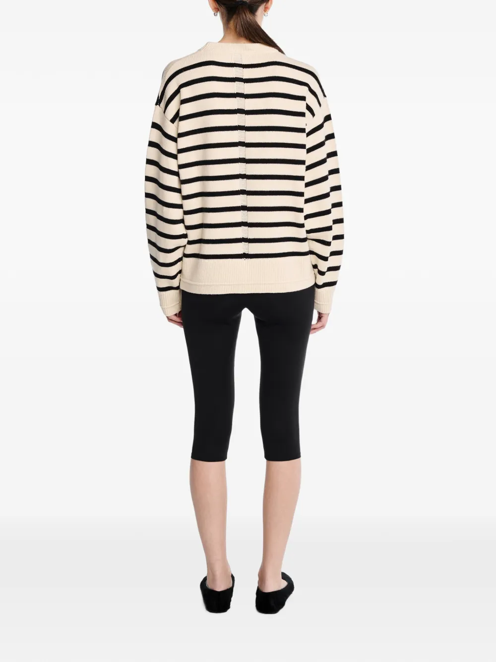 Maria McManus Ladder-stitch Striped Sweater in Neutrals, view 3