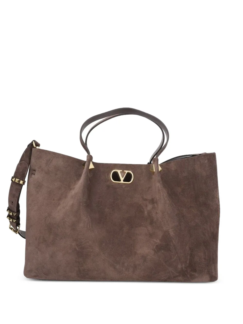 Valentino Garavani VLogo Signature shopper met studs Bruin