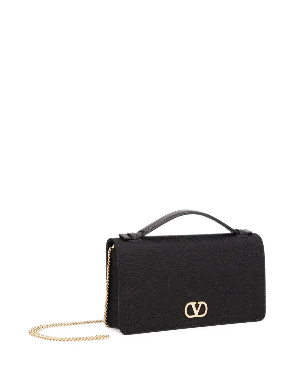 Valentino Garavani VLogo Signature moiré schoudertas Zwart
