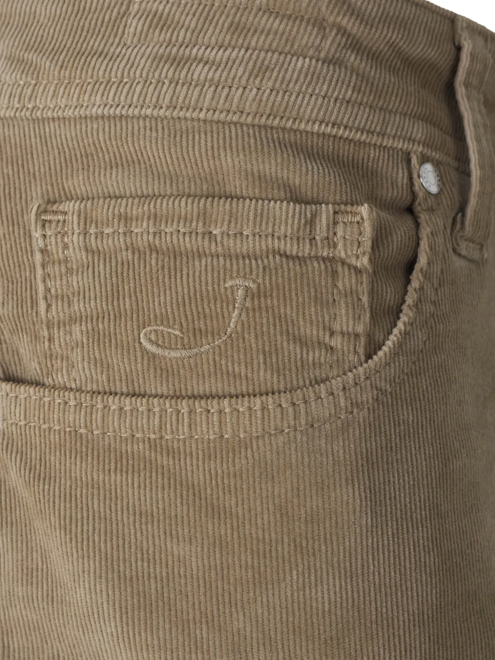 Jacob Cohën corduroy-effect straight-leg trousers Beige