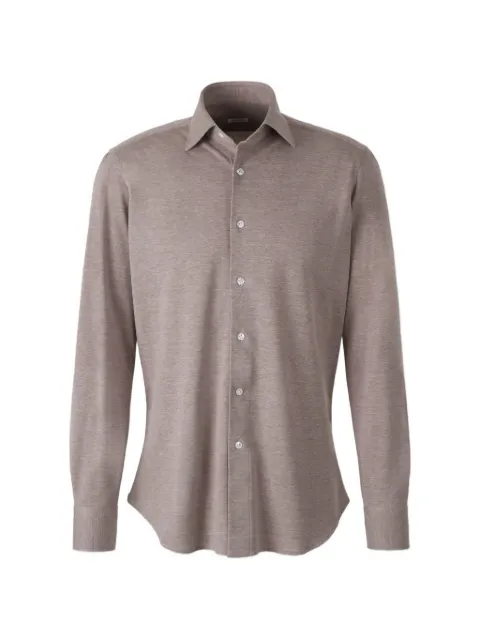 Fray Gabriel spread-collar shirt