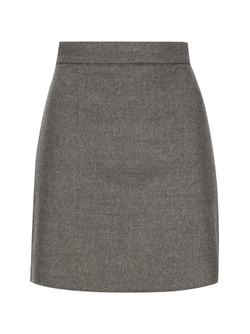 Max Mara short felted wool skirt brown grey Grijs