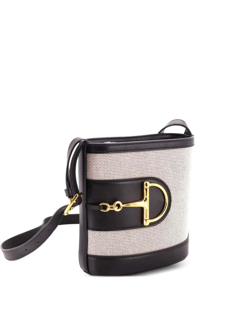 Gucci Pre-Owned petit sac seau 73 en toile et cuir - Noir Gucci Pre-Owned petit sac seau 73 en toile et cuir - Noir