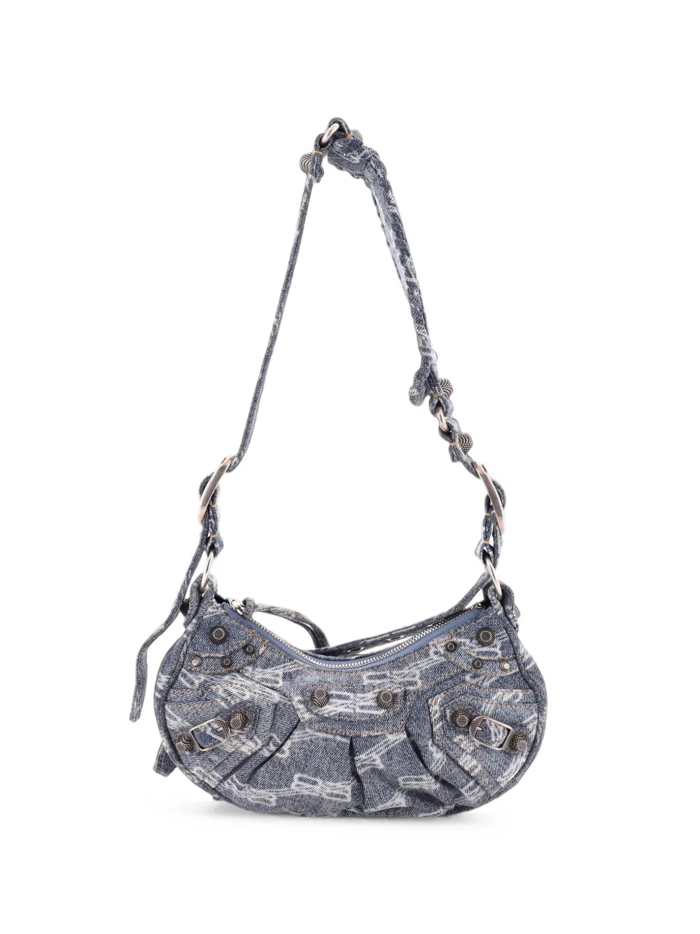 Balenciaga Pre-Owned Le Cagole Giant Studs Schultertasche aus Denim - Blau