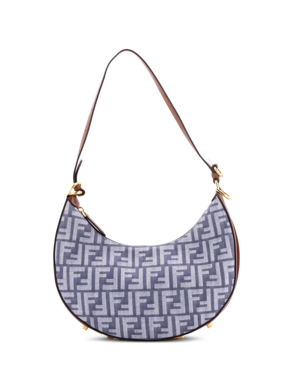 Fendi Pre-Owned Fendigraphy Bag Zucca Canvas Small hobo bag - Blu