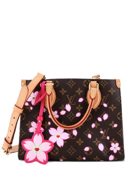 Louis Vuitton Pre-Owned tote OnTheGo Cherry Blossom con monograma PM en colaboración con Takashi Murakami