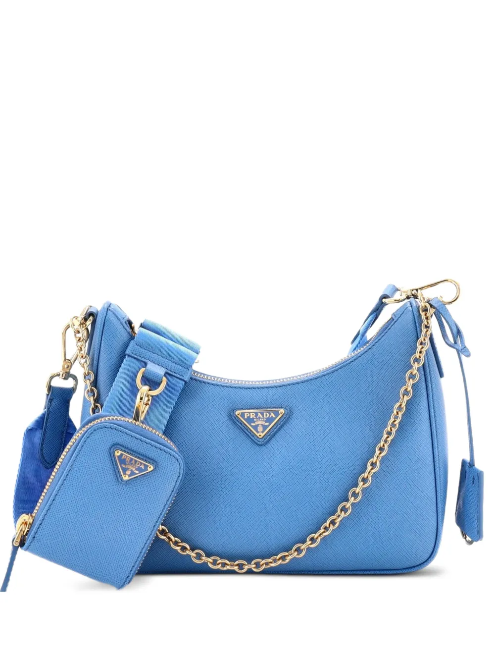 Prada Pre-Owned Re-Edition 2005 Shoulder Bag Saffiano Leather Small crossbody bag - Blu