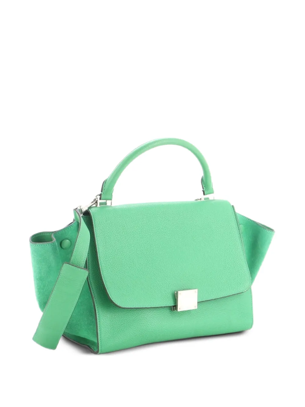 Celine Pre-Owned Kleine Trapeze Satchel-Tasche aus Leder - Grün