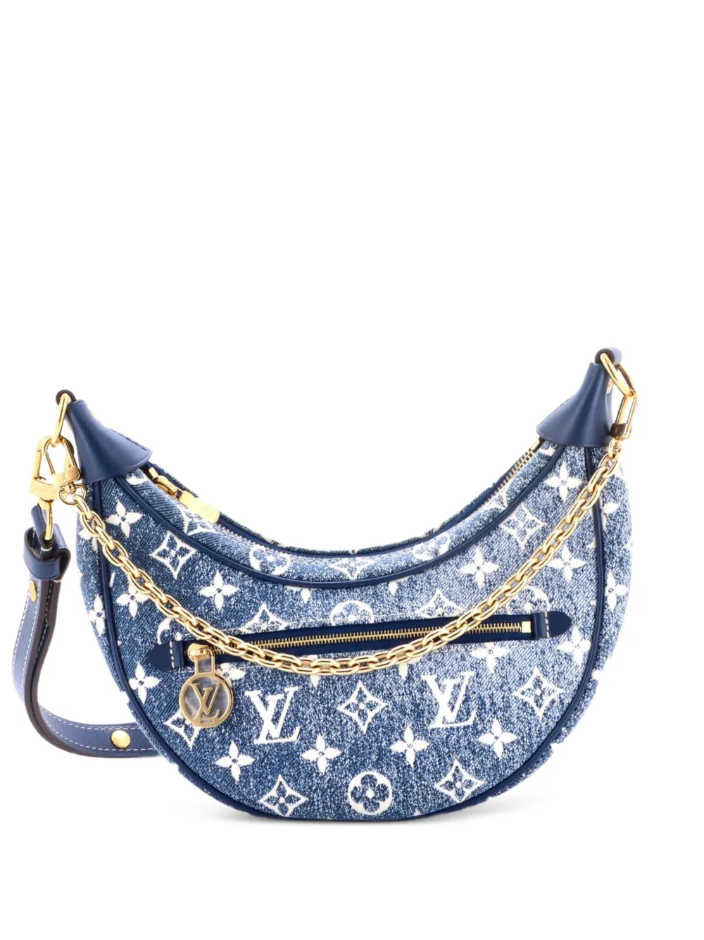 Louis Vuitton Pre-Owned Loop Handbag Monogram Jacquard Denim hobo bag - Blue