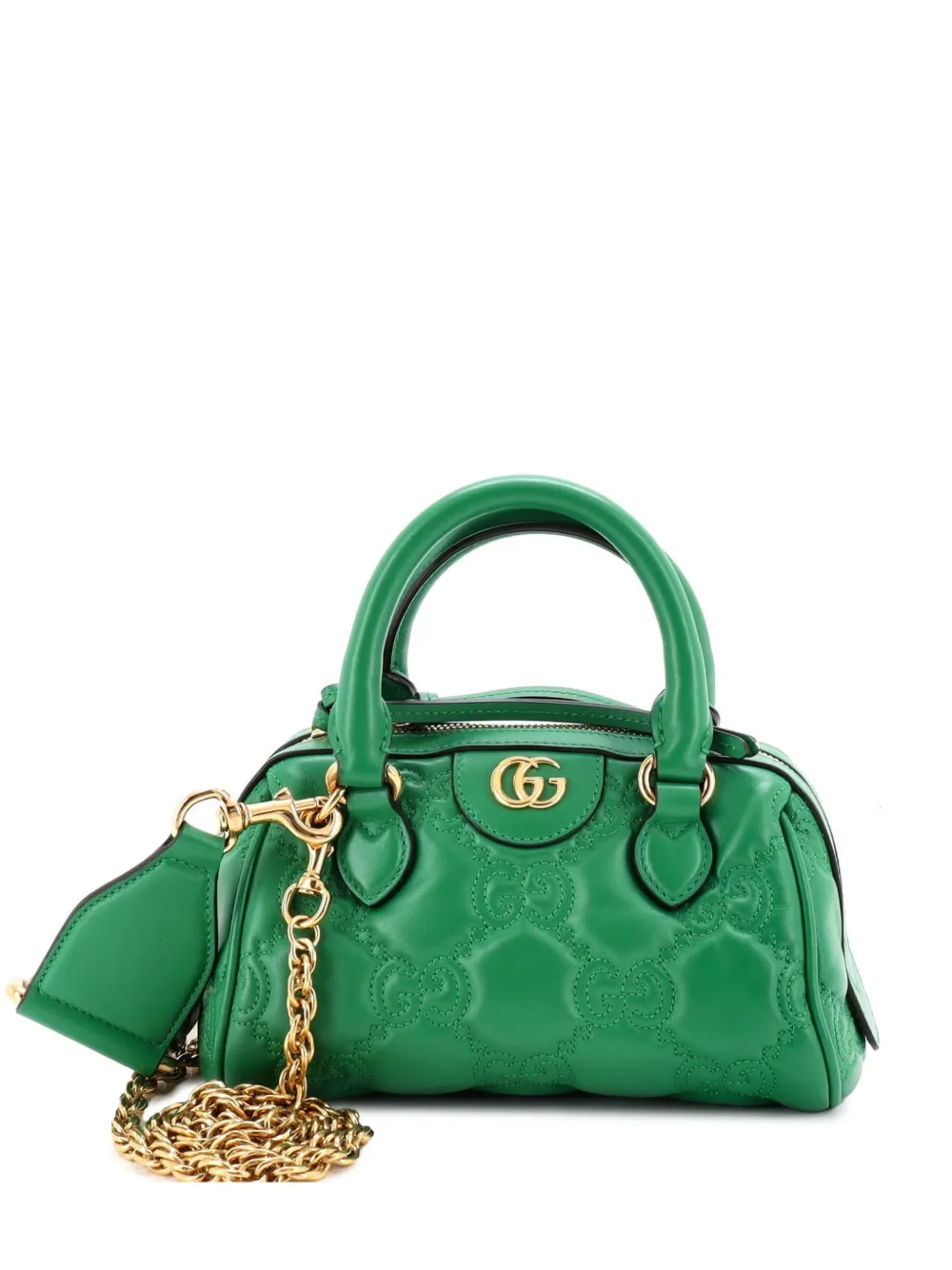 Gucci Pre-Owned Wandelbare Ophidia Boston Mini-Umhängetasche mit GG - Grün