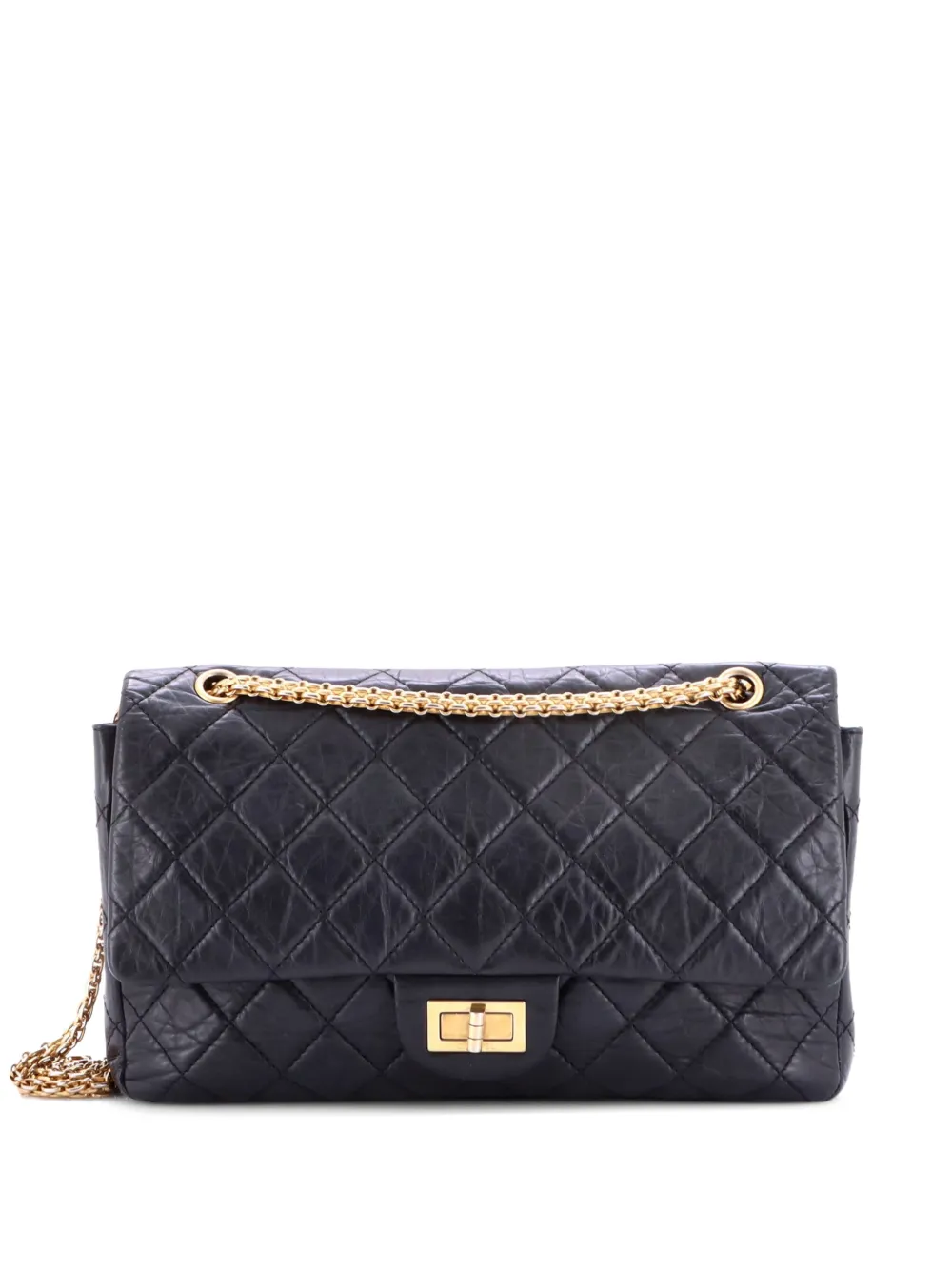 CHANEL Pre-Owned Reissue 2.55 Flap Bag Quilted Aged Calfskin 227 shoulder bag - Nero